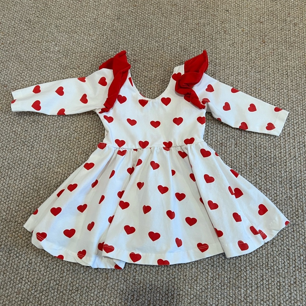NWOT Monica & Andy heart Double Ruffle Let’s Dance Dress (12-18mos)